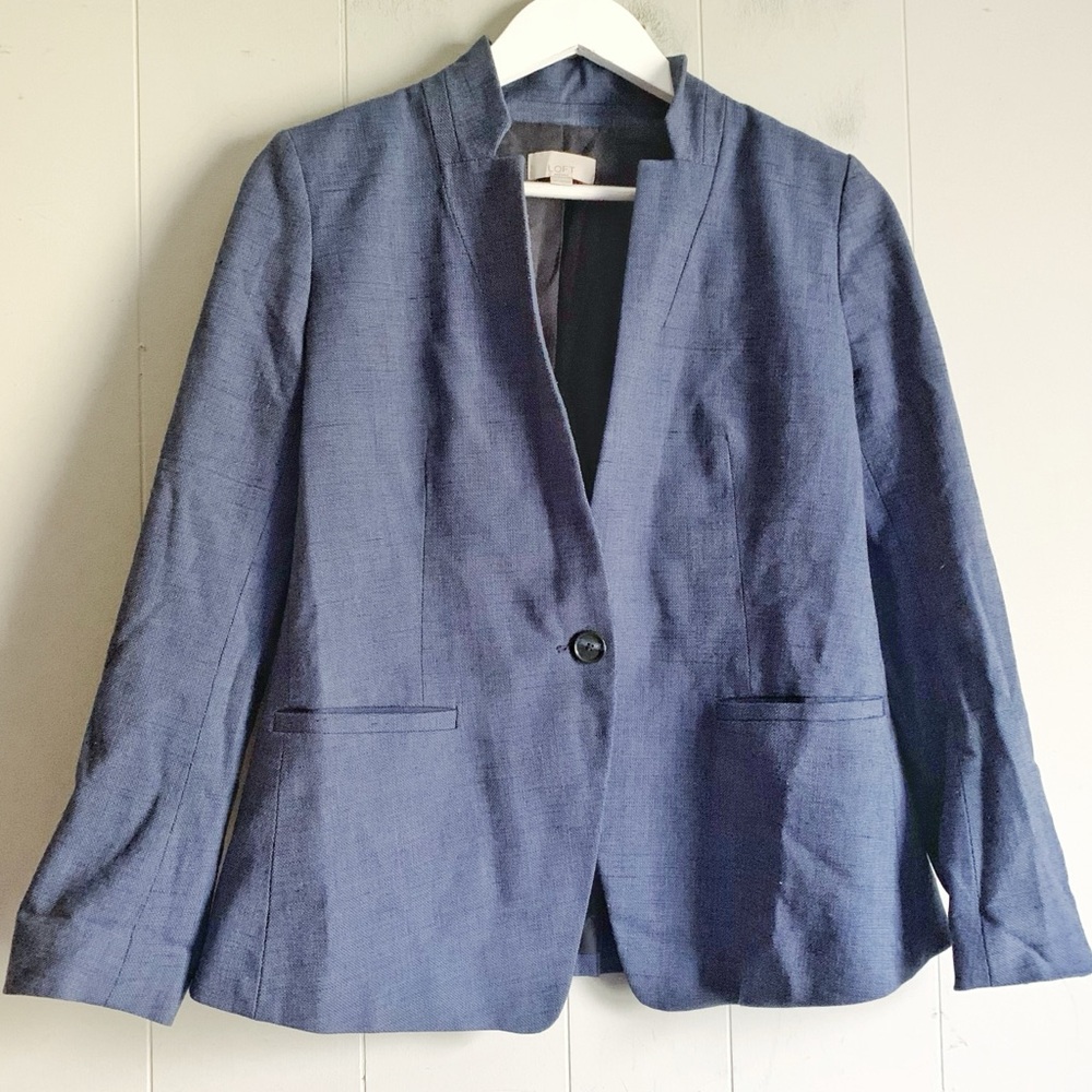LOFT Ann Taylor Navy Blazer Jacket 6P